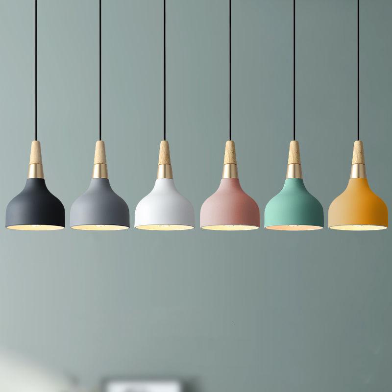 Creative Macaron Disc Pendant Light - Modern 1-Light Fixture for Stylish Interiors