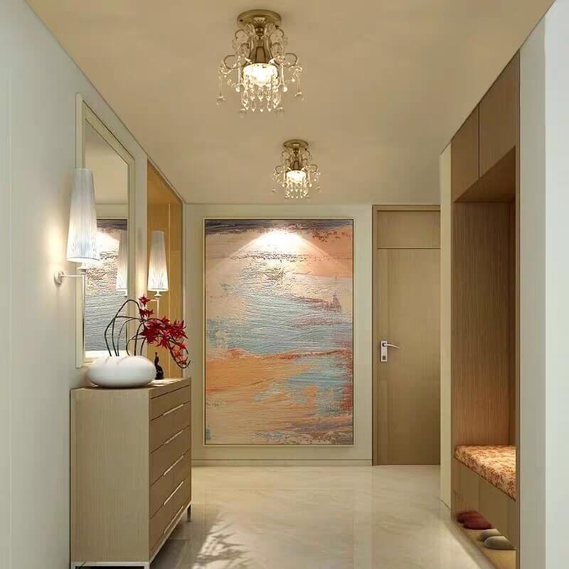 Modern Crystal Flower Semi-Flush Mount Ceiling Light, 1/3-Light Design, Elegant Home Lighting