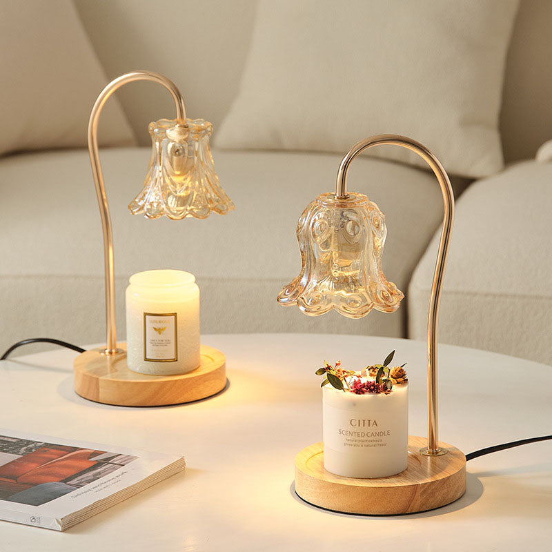 Modern Solid Wood Lily Of The Valley Melting Wax Table Lamp