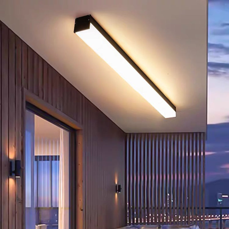 Modern Minimalist Aluminum LED Flush Mount Ceiling Light for Outdoor Patio