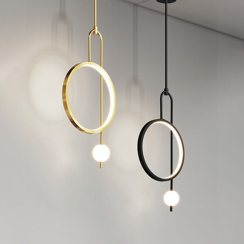 European Minimalist Circular Acrylic LED Chandelier - Light Luxury Design