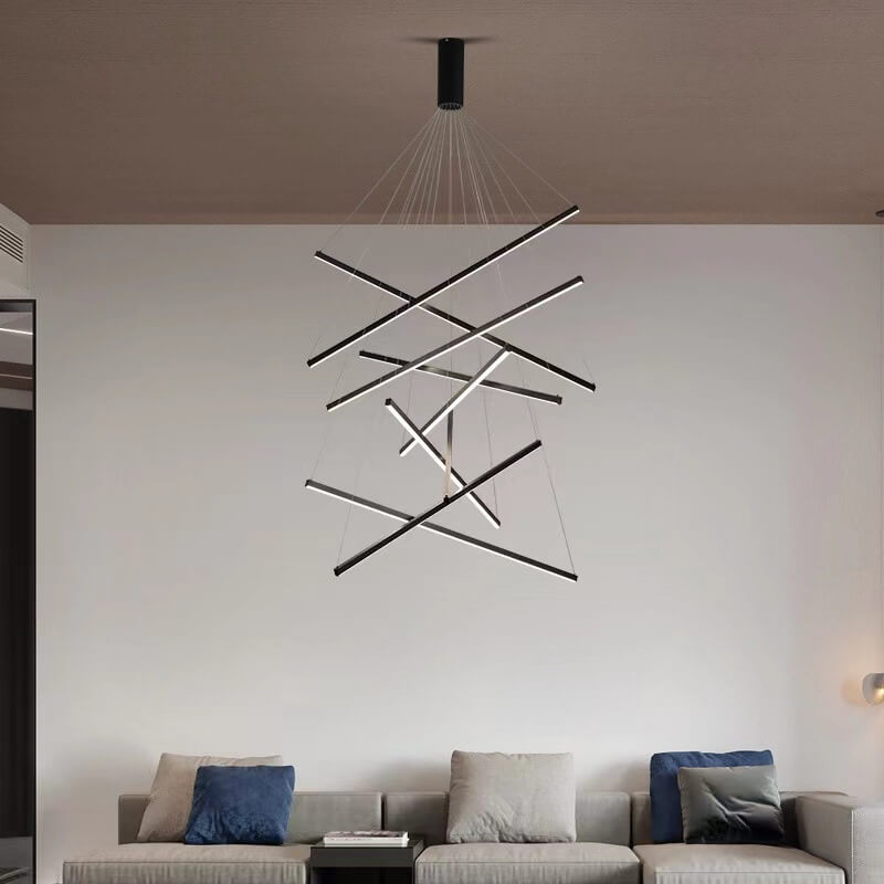 Nordic Luxury Iron Aluminum Geometric LED Chandelier