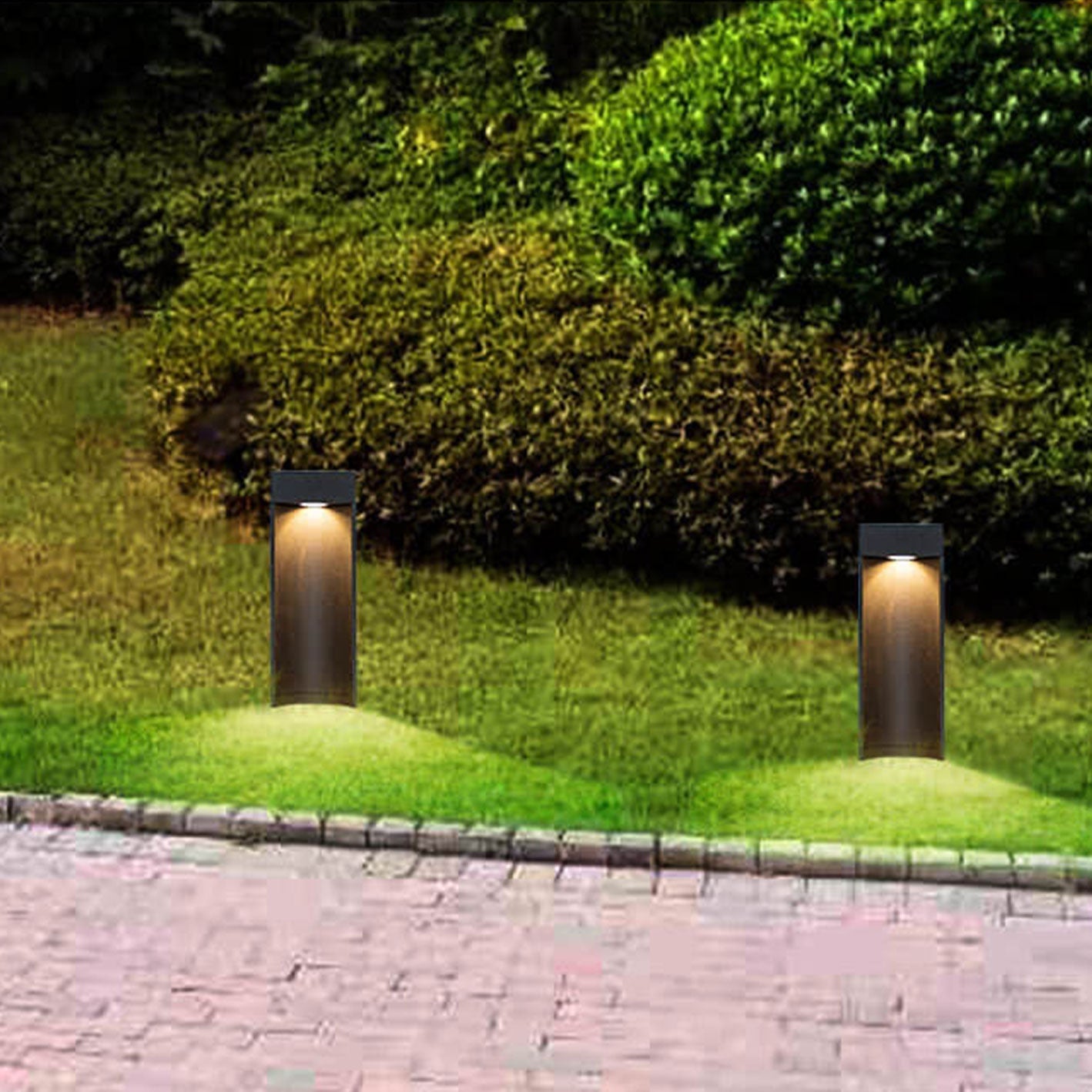 Square Aluminum LED Outdoor Garden Path Lamp - Durable Lighting for Your Lawn
