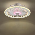 Slim Round LED Ceiling Fan Light - Modern ABS Flush Mount Design