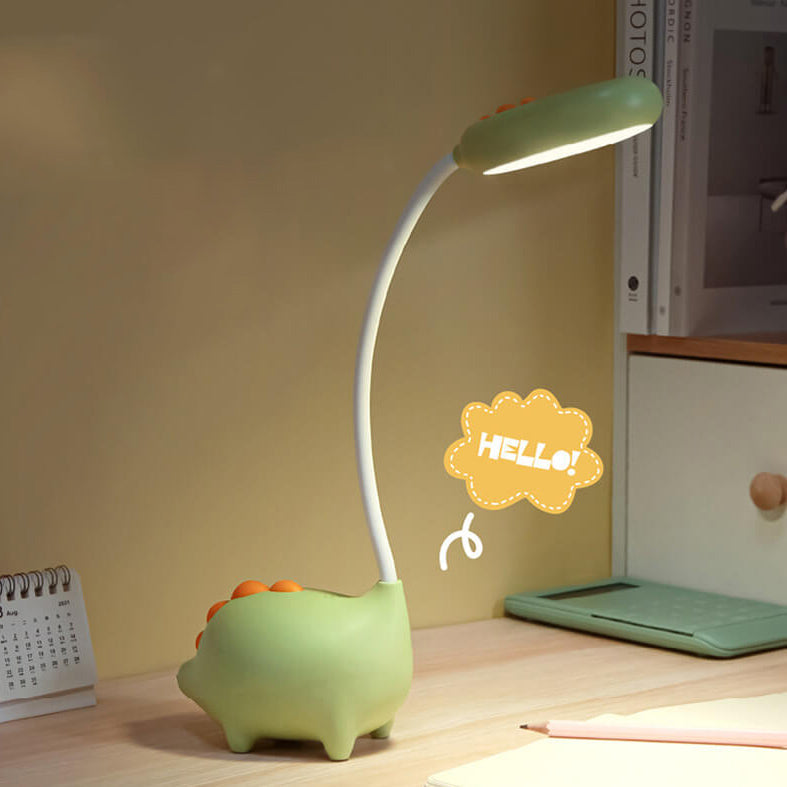 Cartoon Dinosaur Eye Care LED Desk Lamp Rechargeable  
  
Enhance your workspace with this adorable cartoon dinosaur desk lamp. Designed with eye care technology, it provides soft, flicker-free lighting perfect for studying or reading. This rechargeable L