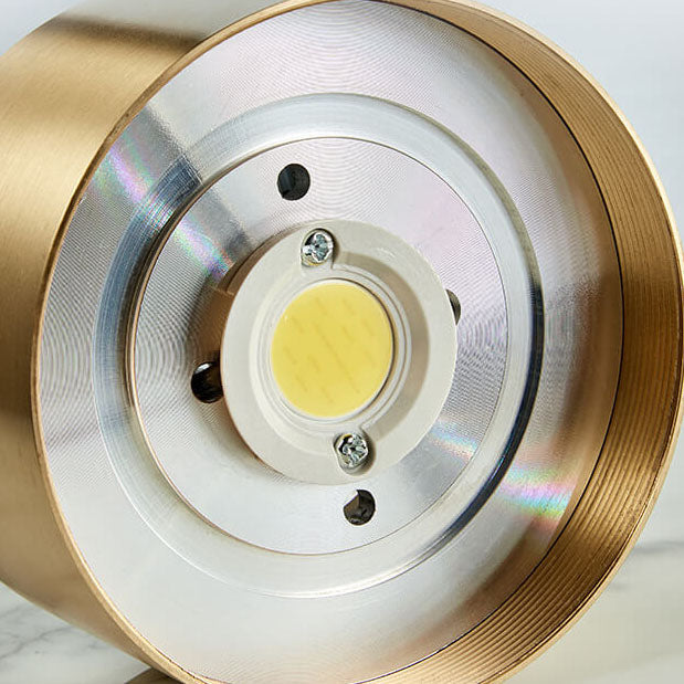 Modern Luxury Round Copper Ultra-thin LED Flush Mount Light for Hallway