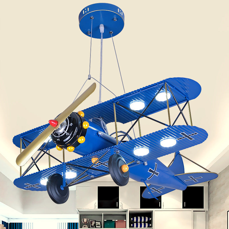 Contemporary Creative Kids Aircraft Hardware Acrylic LED Chandelier for Bedroom – Unique Aviation-Inspired Lighting, Modern Kids Room Decor, Airplane-Themed Light Fixture, Stylish Acrylic Chandelier, Beautiful Children’s Bedroom Lighting, Colorful LED Han