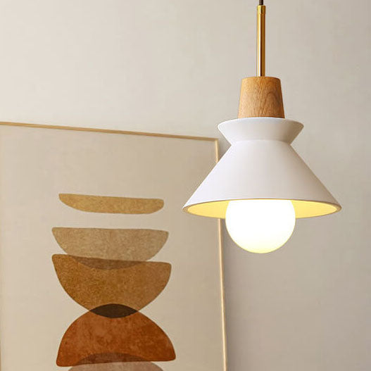 Nordic Minimalist Macaron Wood Cement Pendant Light - 1-Light Design for Modern Home Decor