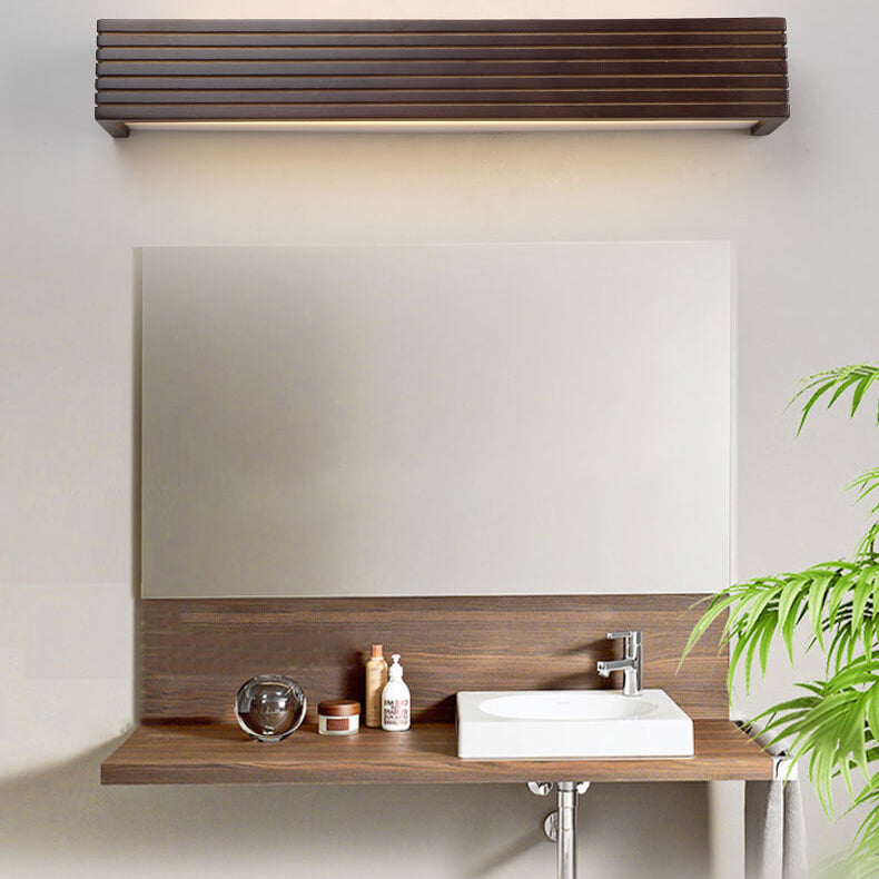 Modern Chinese Walnut Wall Sconce LED Lamp - Stylish Vanity Light Fixture