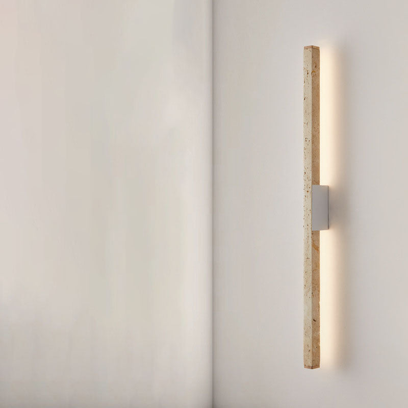 Wabi-Sabi Yellow Travertine LED Wall Sconce Lamp