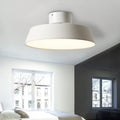 Contemporary Scandinavian Round Iron LED Flush Mount Ceiling Light
