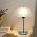 Contemporary Nordic Iron Glass Dome Table Lamp - 1-Light Nightstand Lamp for Bedroom