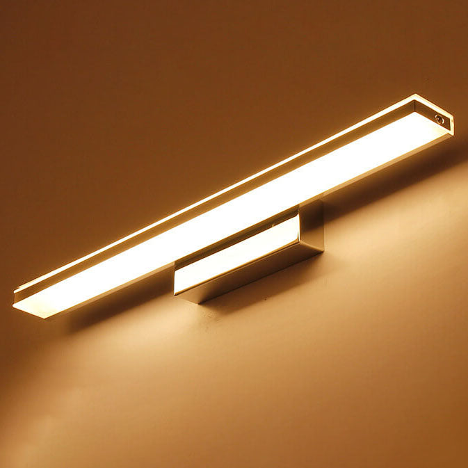 Modern Minimalist Stainless Steel LED Vanity Light - Anti-Fog Wall Sconce for Bathroom & Living Room