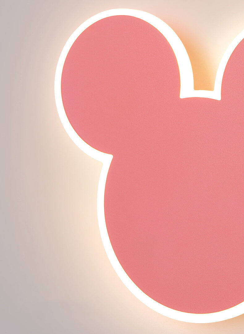 Cartoon Creative Mouse Rabbit LED Wall Sconce Lamp Cute Night Light Kids Room Decor Nursery Lighting Creative Wall Fixture Funny Animal Design Energy Efficient Light for Children's Bedroom Modern Home Décor Unique Gift Idea for Kids Fun Cartoon Character