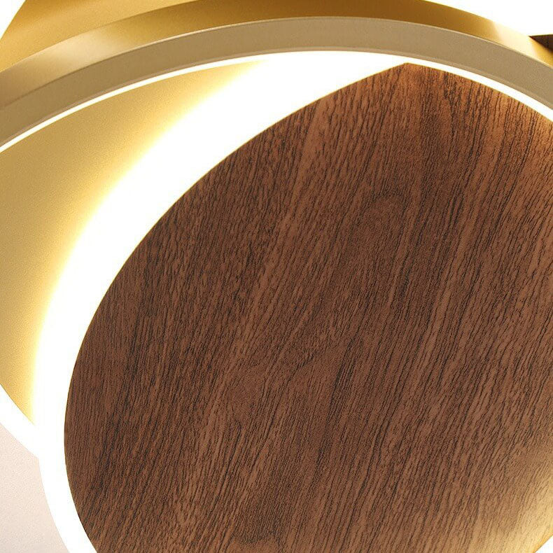 Modern Nordic Wrought Iron Round LED Flush Mount for Living Room