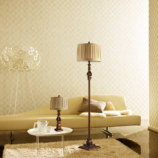 Modern European Retro Pleated Floor Lamp - 1-Light Designer Lighting