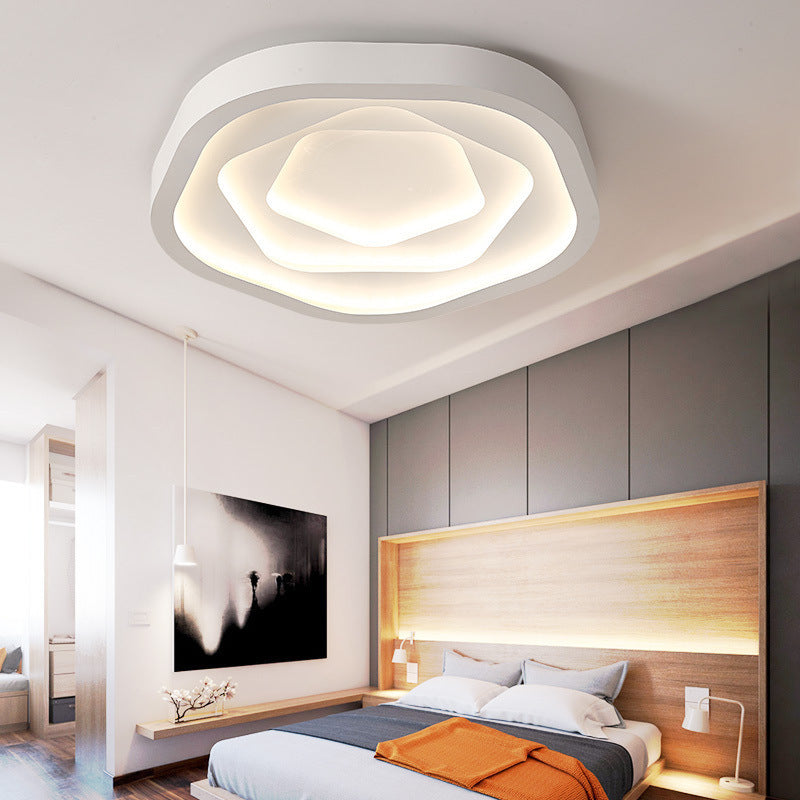 Modern Rose Shape LED Flush Mount Ceiling Light - Romantic Lighting Design for Home Decor