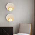 Modern Minimalist Round Iron Resin Wall Sconce Lamp - 1-Light Design, Industrial Style Lighting, Contemporary Home Decor, Elegant Indoor Fixture