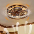 Nordic Wrought Iron 4-Light Flush Mount Ceiling Fan Light