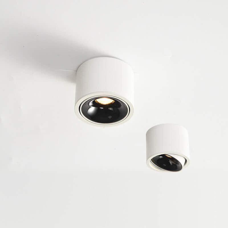 Modern Minimalist Aluminum Round LED Flush Mount Spotlight for Living Room