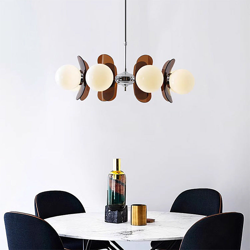 Modern Mid-Century Acrylic Magic Bean Chandelier - 3/5/6/8-Light for Living Room