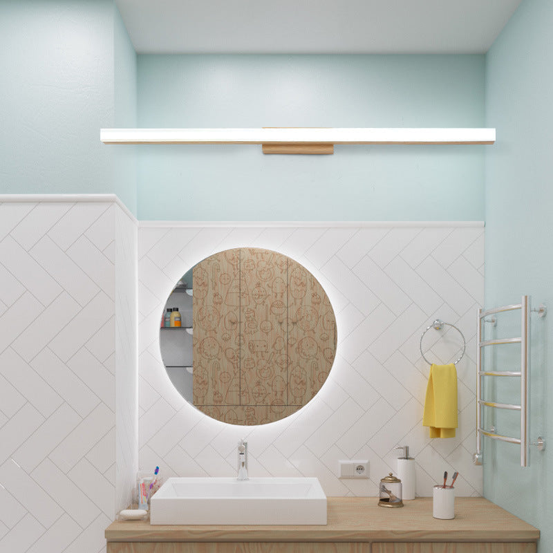 Nordic Minimalist Wooden LED Vanity Light Sconce - Modern Wall Lamp