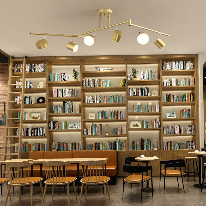 Modern Rotating LED Semi-Flush Mount Ceiling Light