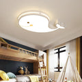 Contemporary Cartoon Whale Acrylic LED Kids Flush Mount Ceiling Light for Bedroom Decoration, Nursery Lighting, Child’s Room Fixture, Creative Whale Design, Modern Children's Lighting, Eco-Friendly Illumination, Adjustable Brightness, Fun Bedroom Accessor