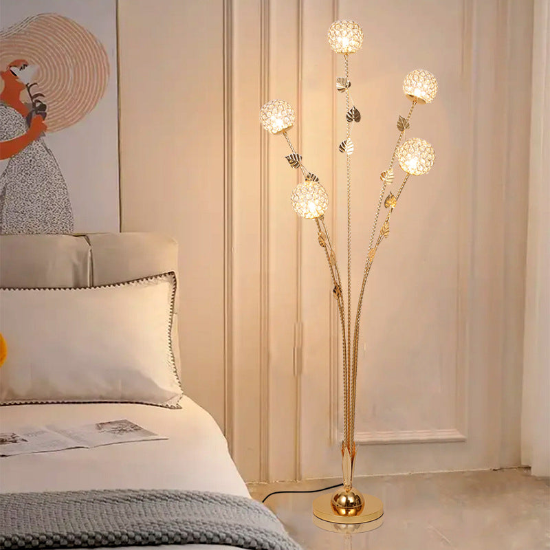 Modern Luxury Leaf Flower Globe Floor Lamp - 5-Light Iron Aluminum Design for Living Room  

Elevate your living space with this stunning modern luxury floor lamp, featuring a unique leaf flower globe design. Crafted from durable iron and aluminum, this 5