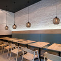 Modern Minimalist Stained Glass Iron 1-Light Pendant for Living Room