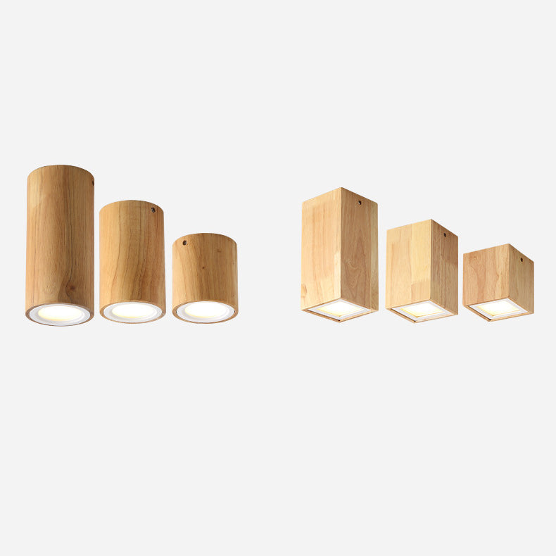 Nordic Creative Log Tube LED Flush Mount Ceiling Light