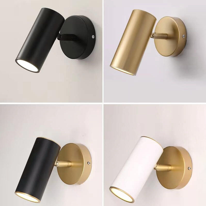 Modern Simplicity Cylindrical Spotlight 1-Light Reading Wall Sconce Lamp