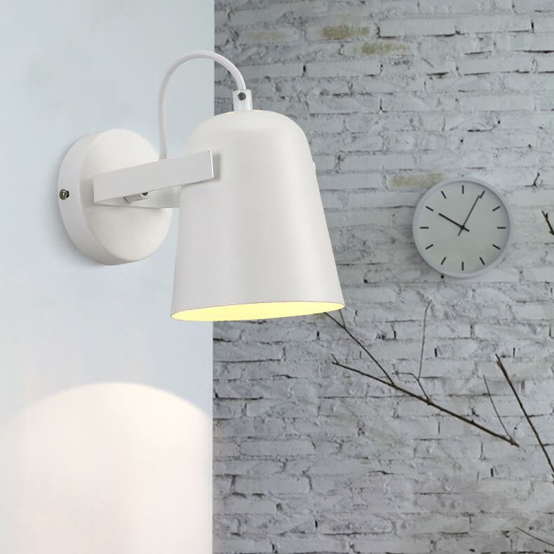 Nordic Macaron Iron Cylinder Dome Wall Sconce Lamp - 1-Light Modern Fixture for Home Decor, Stylish Lighting for Living Room, Bedroom, and Hallway