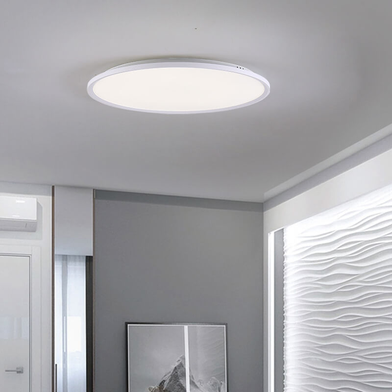 Modern Minimalist LED Flush Mount Ceiling Light - Acrylic Aluminum Round Shade for Living Room