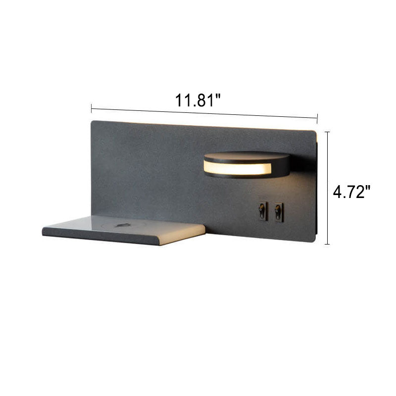 Modern USB Smart LED Wall Sconce Lamp, Flat Design, Reading Light, Energy-Efficient, Minimalist Style, Adjustable Brightness, USB Charging, Home Decor, Indoor Lighting, Contemporary Wall Fixture