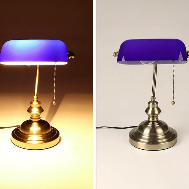 Retro Colored Glass Metal Base Table Lamp 1-Light Zipper Design Vintage Home Decor Bedroom Lighting Industrial Style Desk Lamp Unique Accent Light Stylish Lighting for Living Room Modern Table Lamp Classic Retro Aesthetic Decorative Lamp Designer Lighting