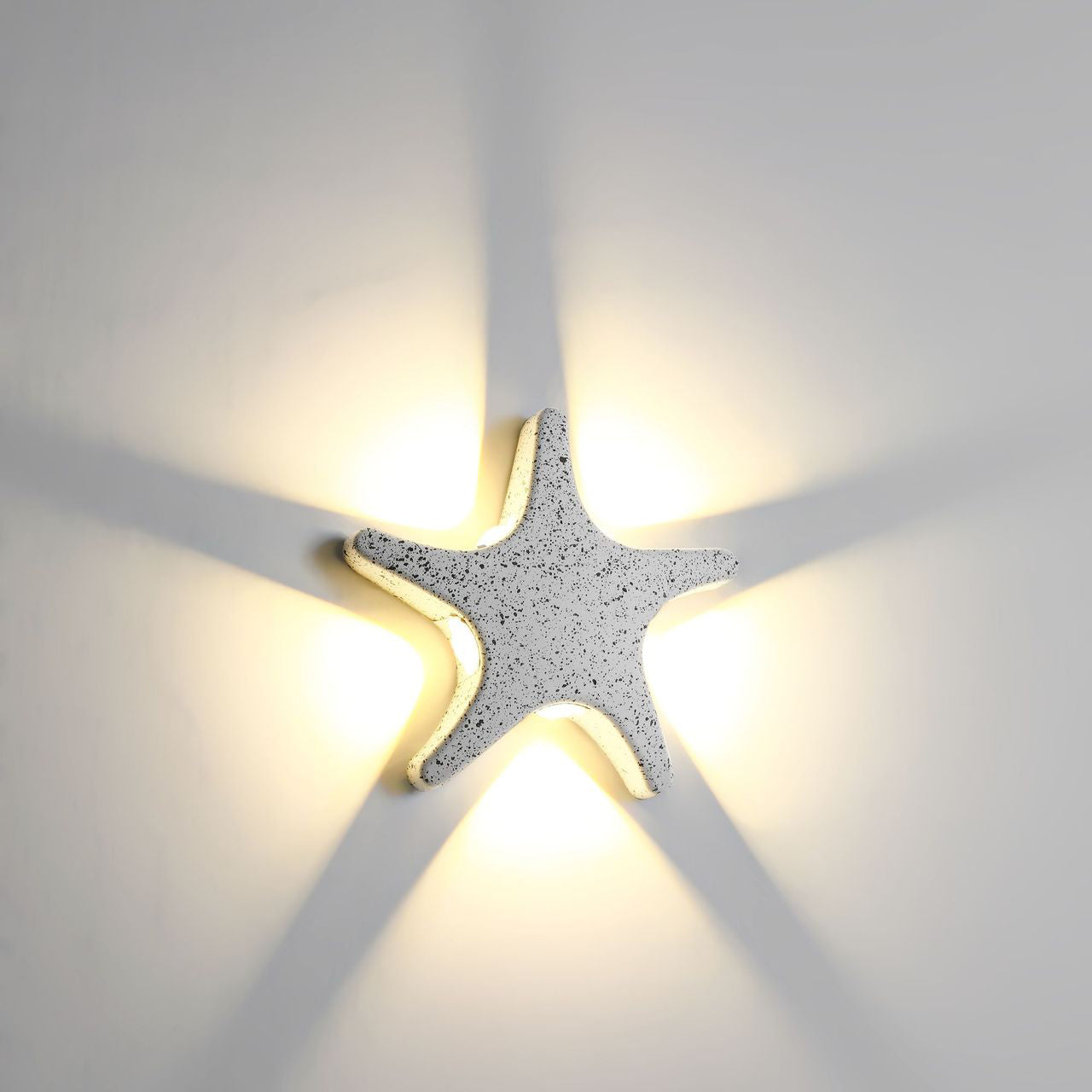 Contemporary Aluminum Starfish LED Waterproof Wall Sconce for Outdoor Patio Lighting