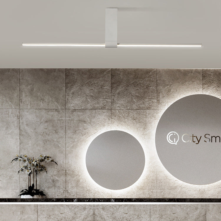 Modern Minimalist Aluminum Acrylic LED Semi-Flush Mount Ceiling Light for Hallway