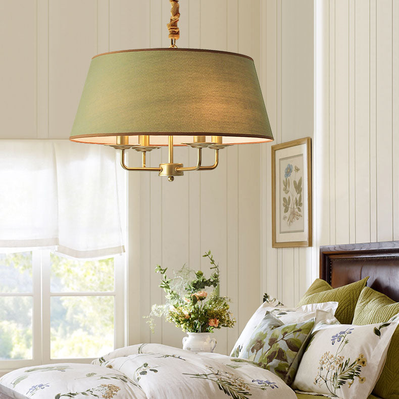 European Vintage Classic Iron 4-Light Pendant Lamp