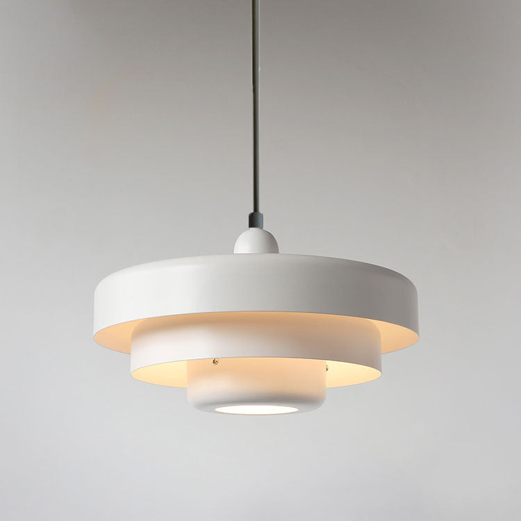 Nordic Vintage Multi-Layer Round Metal Pendant Light 1-Light Fixture