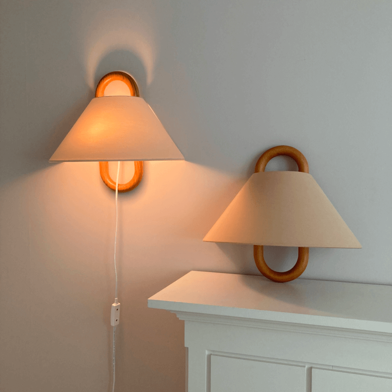 Modern Solid Wood Pleated Semi-Circle Wall Sconce - 1-Light Lamp for Stylish Decor