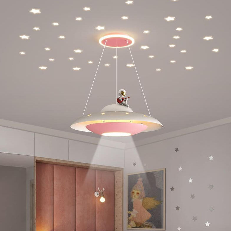 Modern Flying Saucer LED Astronaut Children Chandelier