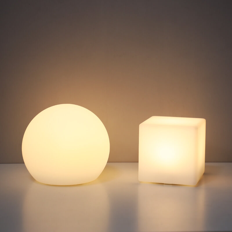 Creative Geometry Remote Night Light Table Lamp - Modern Decorative Design