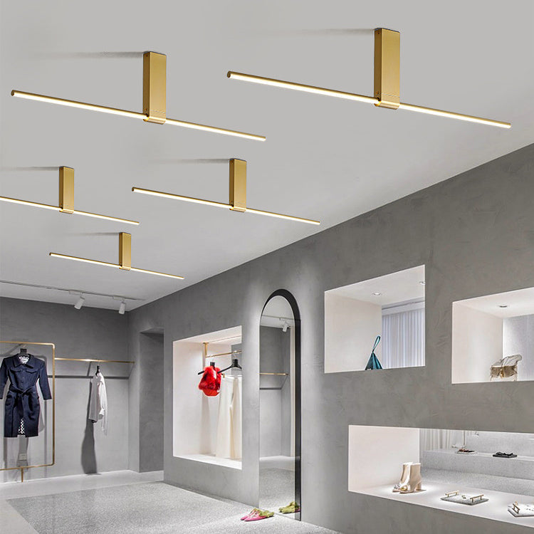 Modern Minimalist Aluminum Acrylic LED Semi-Flush Mount Ceiling Light for Hallway