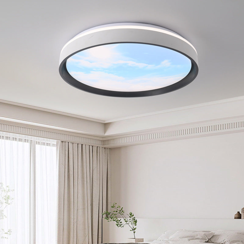 Modern Simplicity Iron Acrylic LED Ceiling Light - Round Square Rectangular Design for Living Room