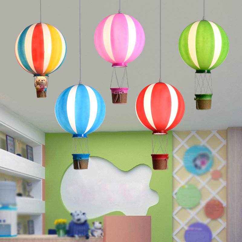 Scandinavian Modern Hot Air Balloon Pendant Light - Iron Acrylic 1-Light Decor