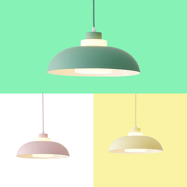 Modern Macaron Acrylic Aluminum Pendant Light - 1-Light Fixture
