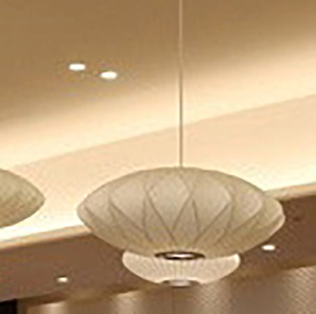 Creative Minimalist Fabric Lantern Pendant Light 1-Light Ceiling Fixture