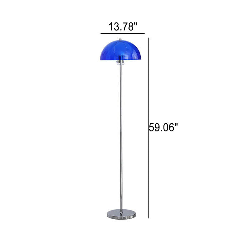 Nordic Vintage Acrylic Dome Floor Lamp - 1-Light Standing Design