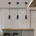 Modern Minimalist Column Iron Mini Pendant Light - 1-Light Hanging Fixture for Living Room